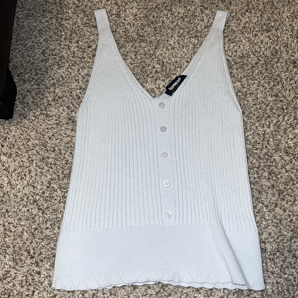 Size Medium Express Tank Never Worn Light Blue